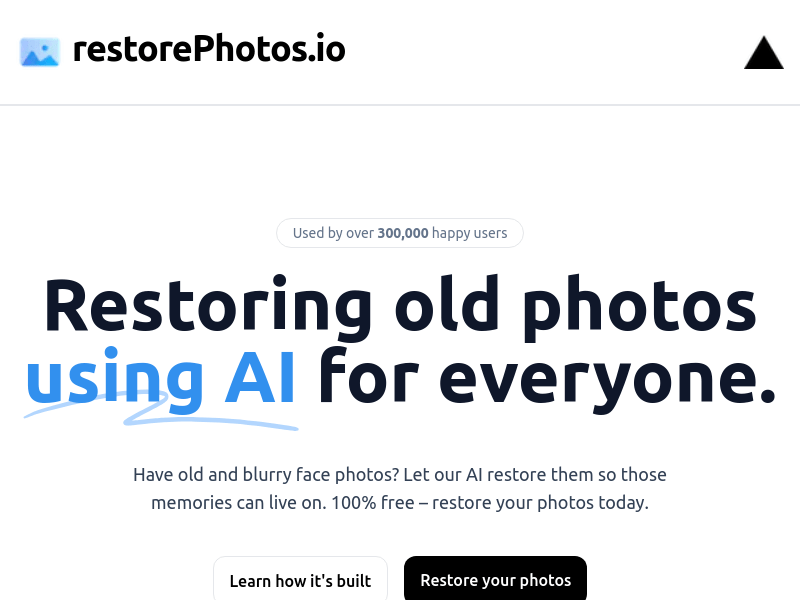 RestorePhotos (Old photo restoration tool) illustration 