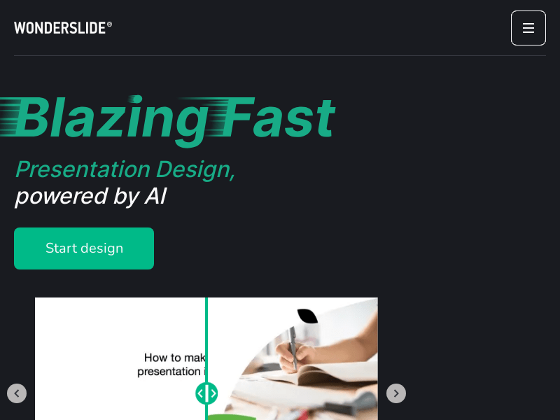 Wonderslide (AI makes presentations) illustration 