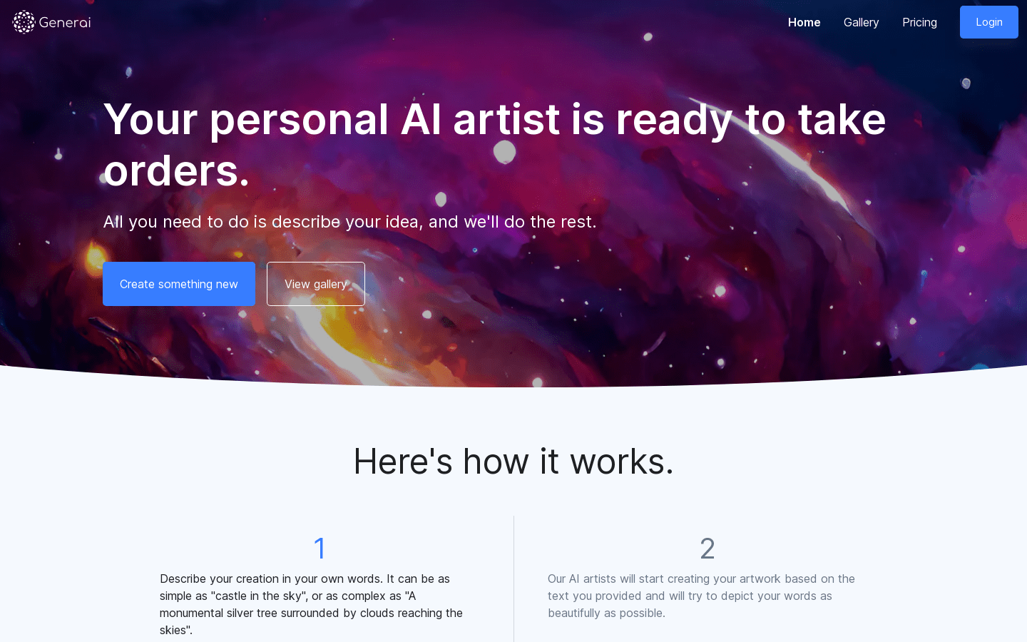 Generai (AI art creation platform) illustration 