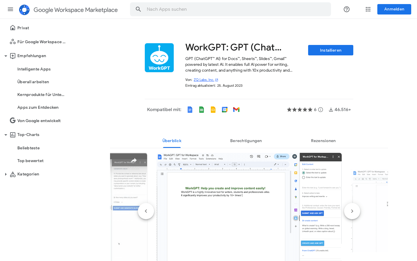 WorkGPT – GPT ( Docs™、Sheets™、Slides™、Gmail™) illustration 