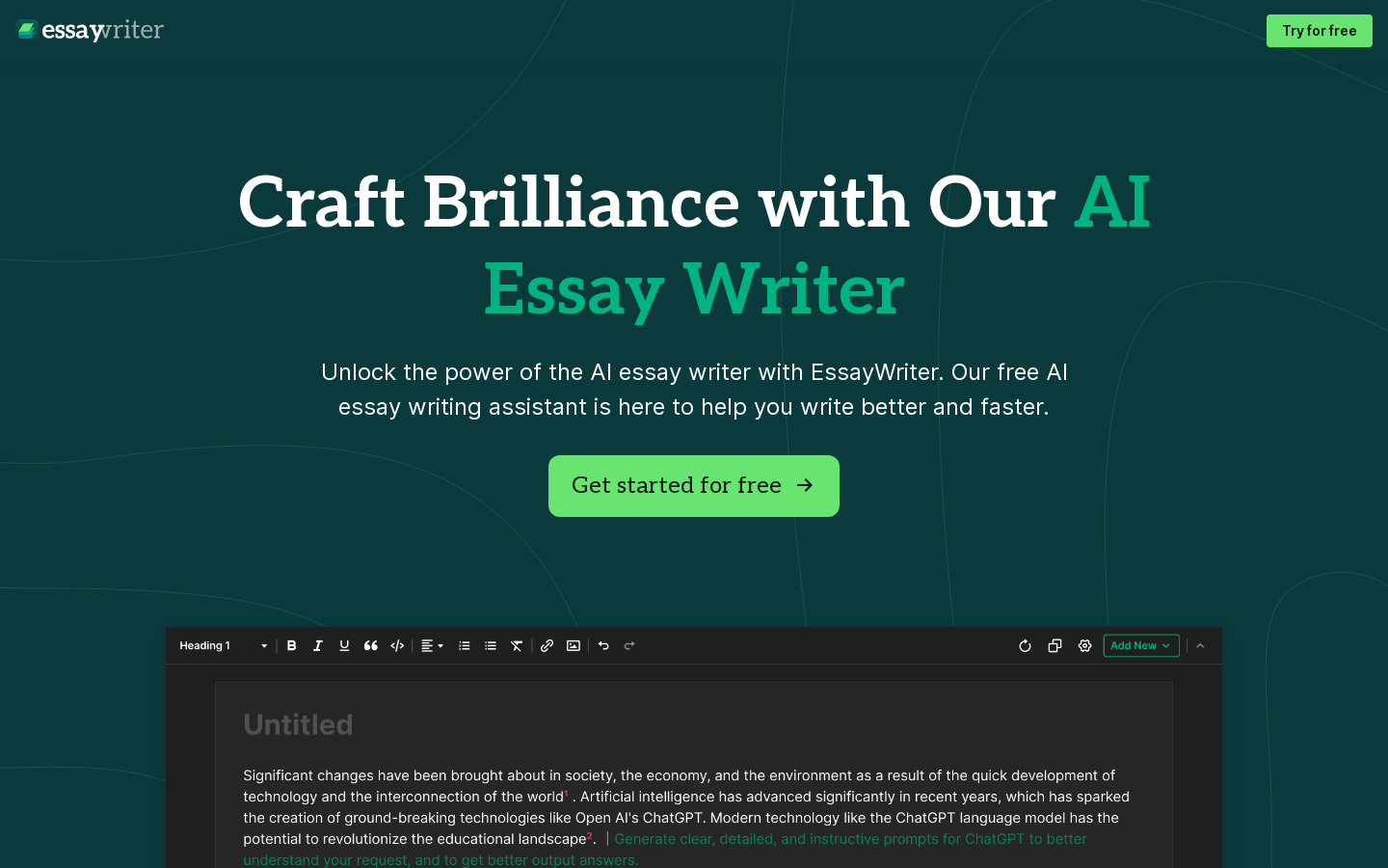 EssayWriter io (AI essay writing assistant) illustration 