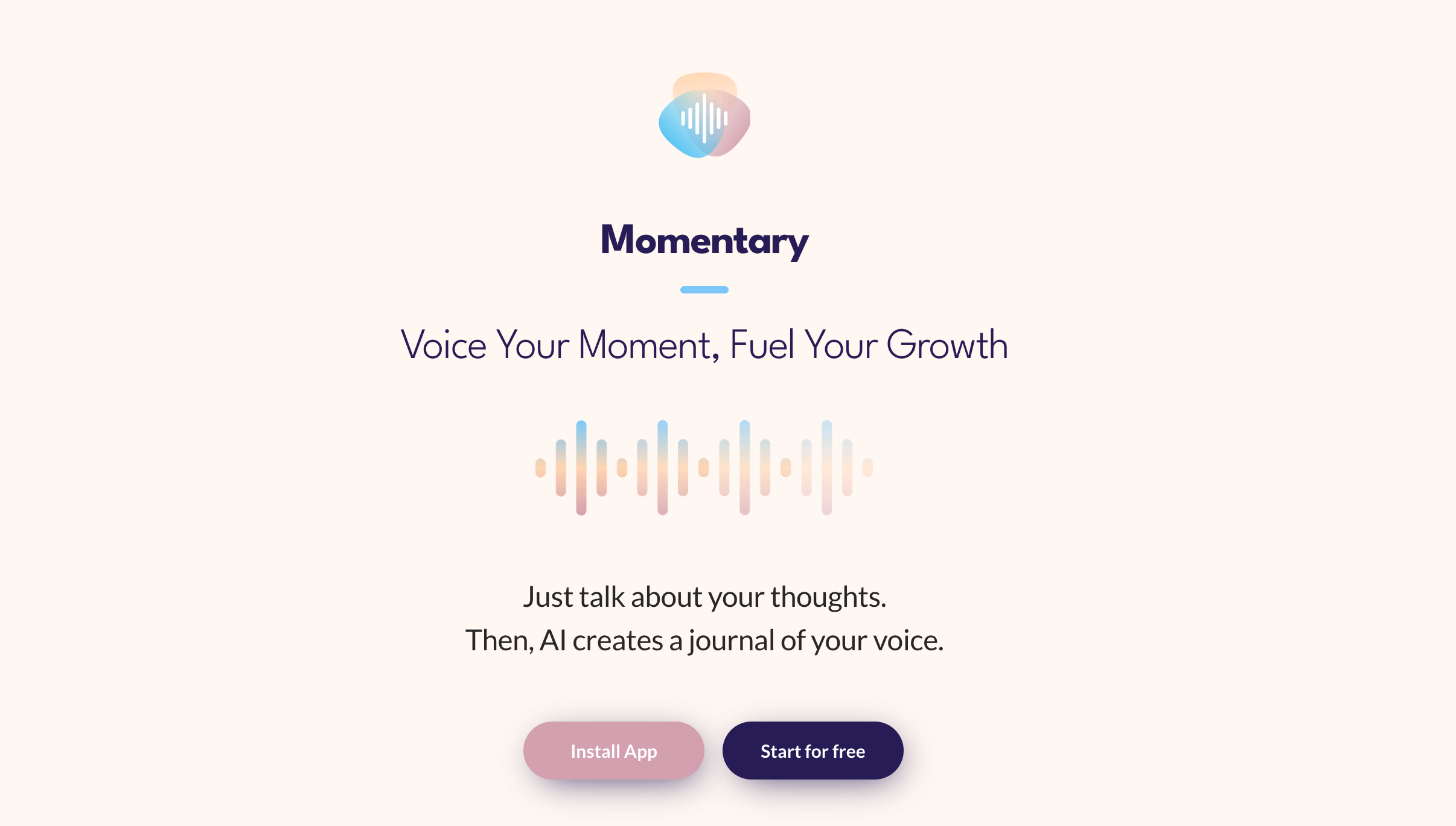Momentary (Voice input, AI generates diary) illustration 
