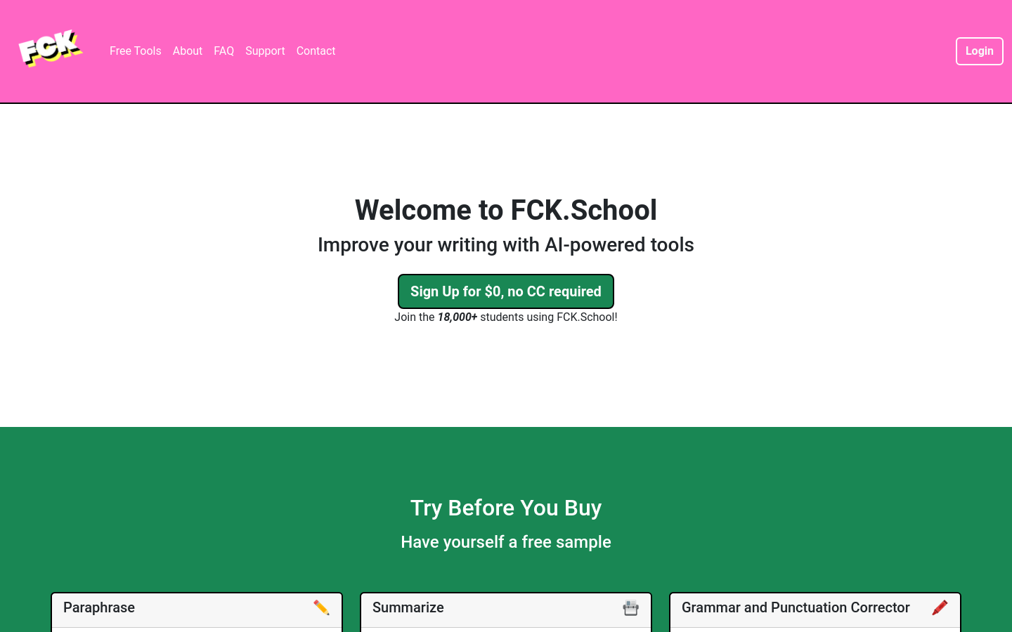 FCK.School-AI writing tools illustration 